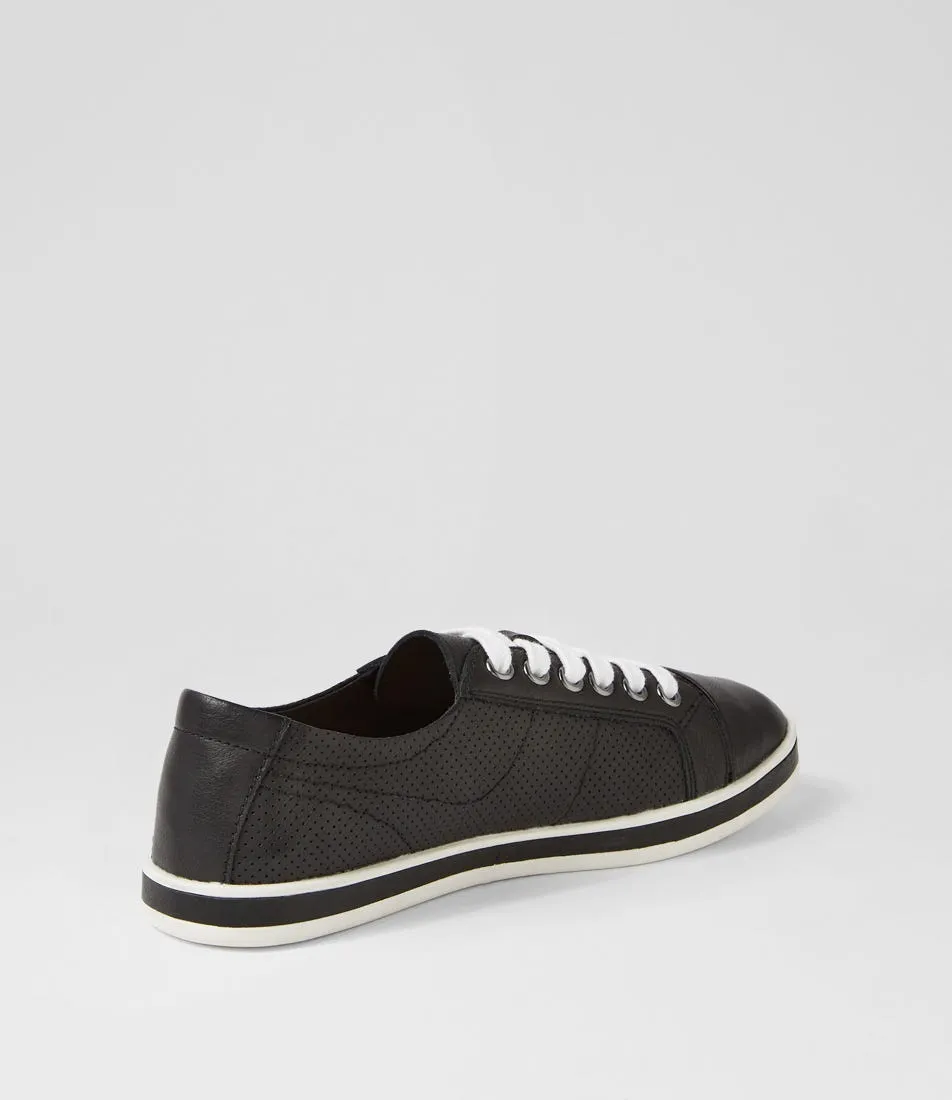 SUPERSOFT Alfii Black White Leather Sneakers