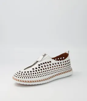 SUPERSOFT Suppar White Tan Leather Sneakers