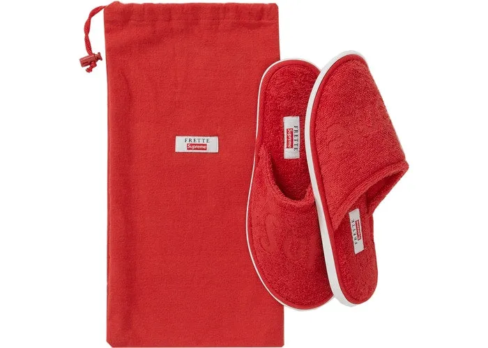 Supreme Frette Slippers Red