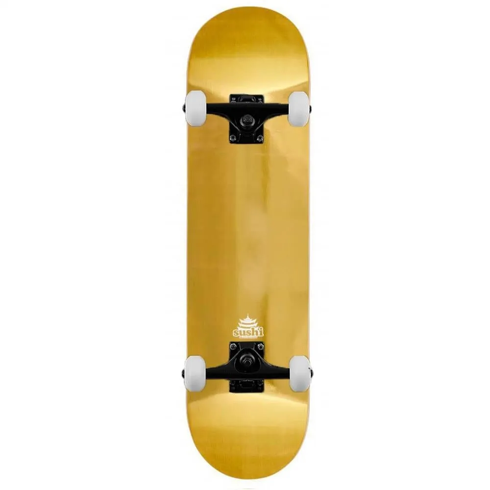 Sushi Pagoda Complete Skateboard Foil Gold 8.1
