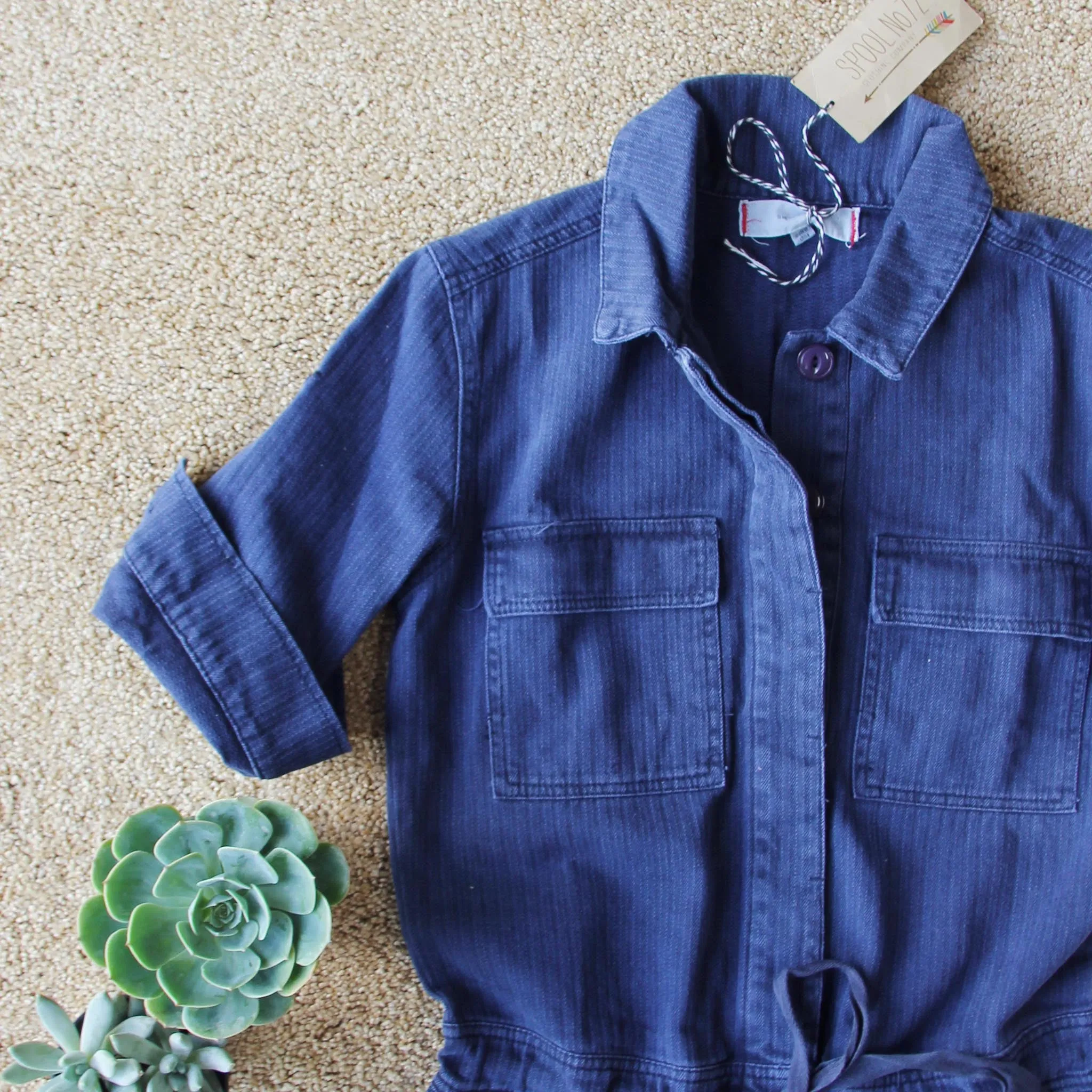 Sweetly Olive Romper in Navy