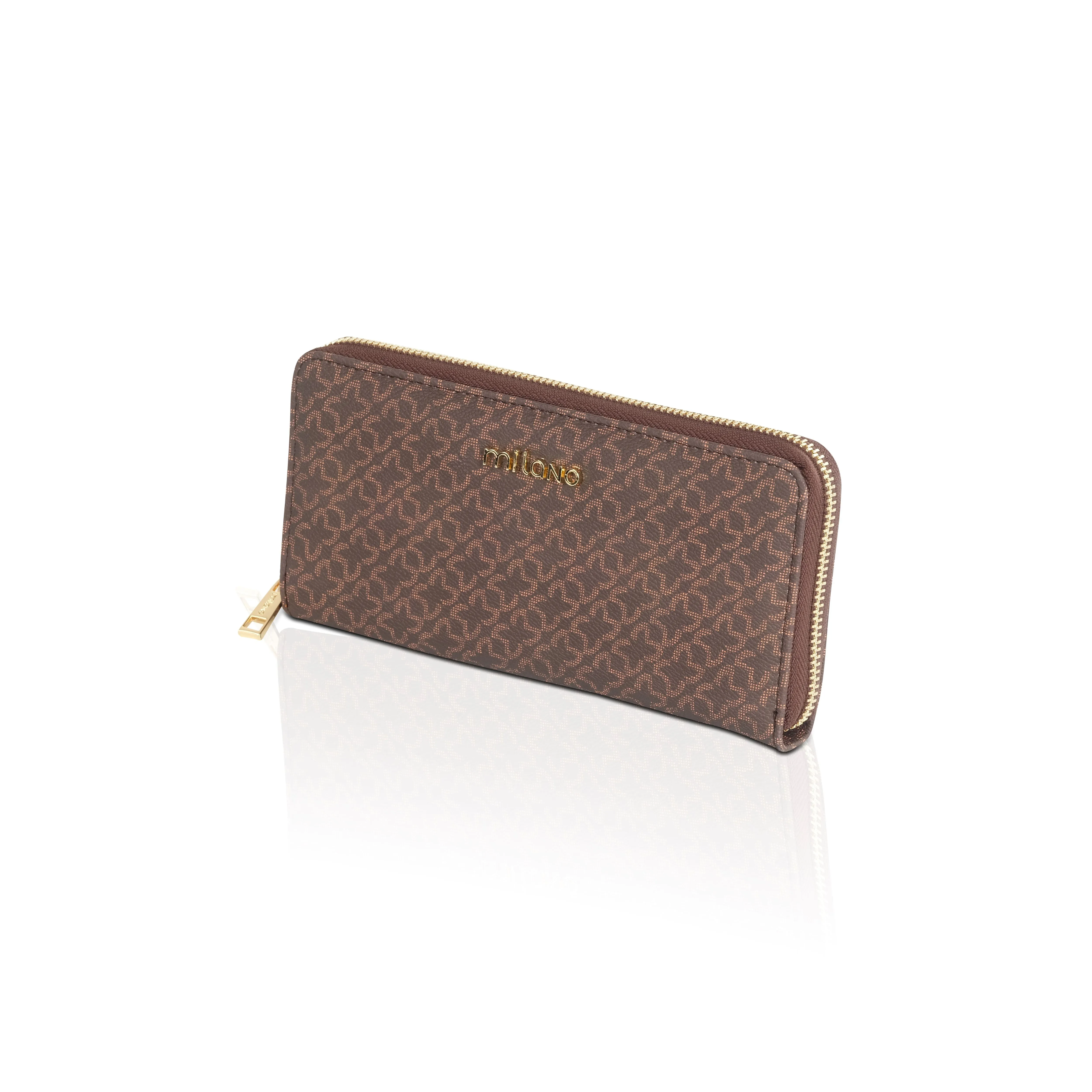 SWEZEL LONG WALLET- DARK BROWN