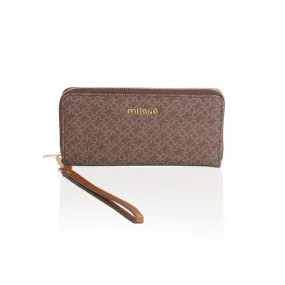 SWEZEL LONG WALLET- DARK BROWN