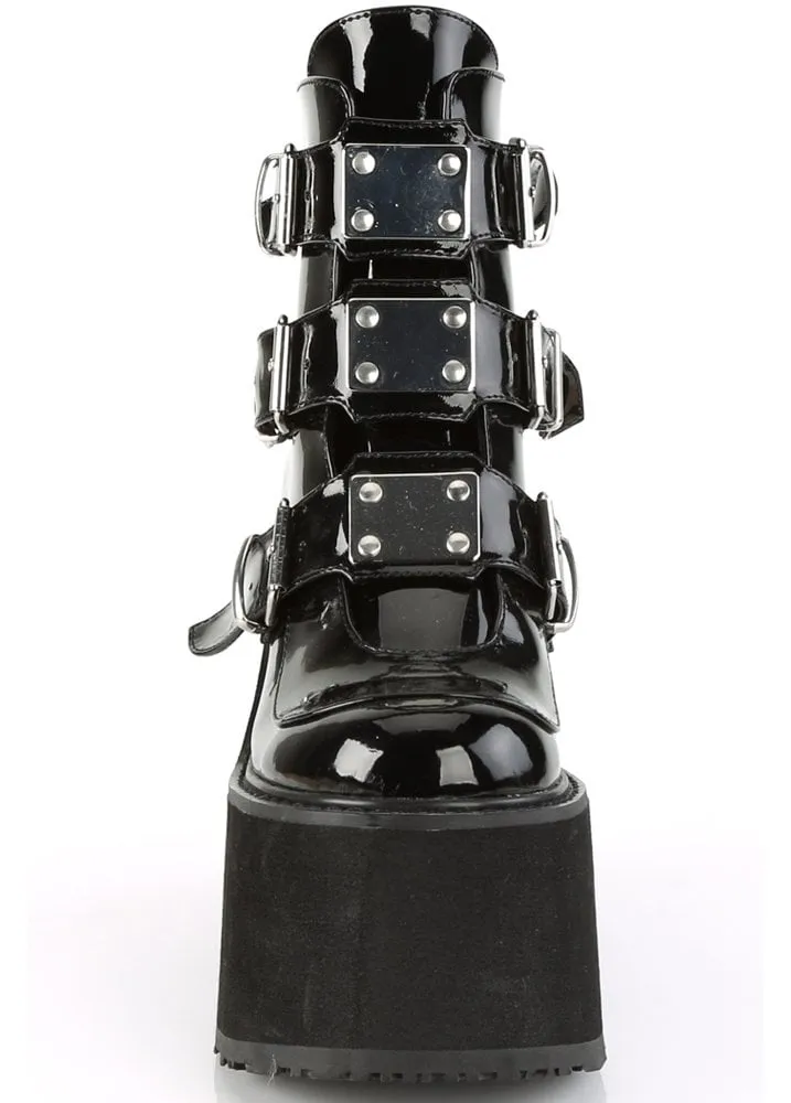 Swing 105 Patent Gothic Wedge Platform Boot