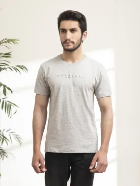 T SHIRT ROUND NECK SLEEPWEAR GREY MELANGE