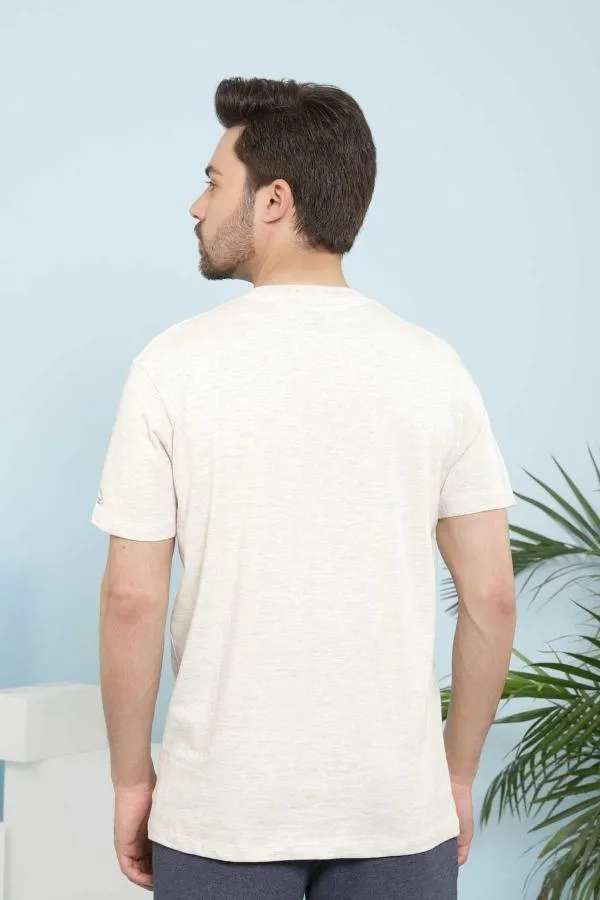 T SHIRT V NECK OATMEAL (SLEEPWEAR)