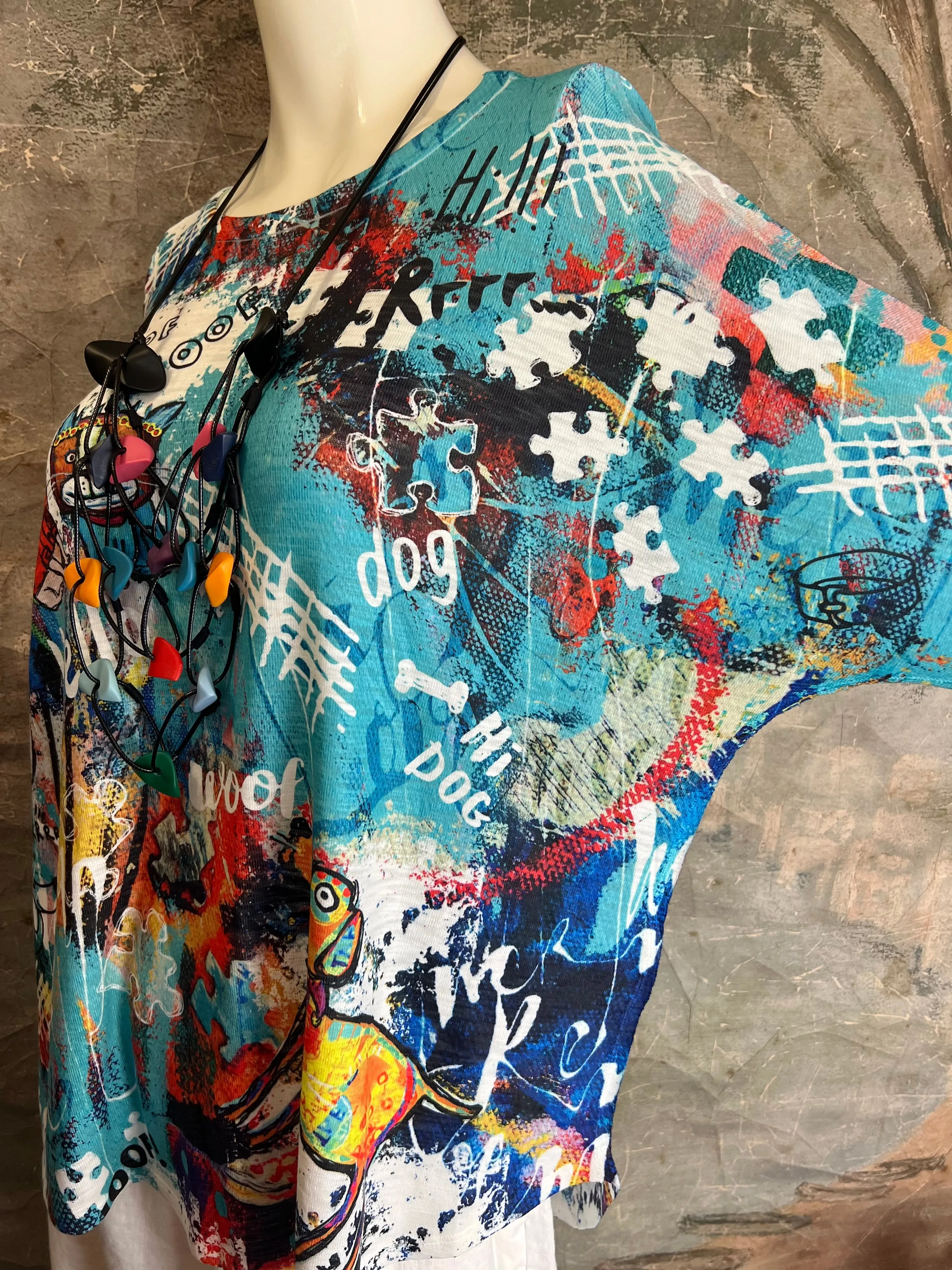T448K Hi-Low Hem Tunic Top-PETSHOP