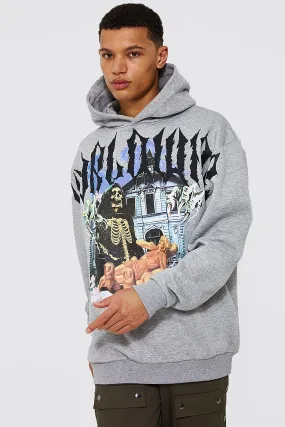 Tall Oversized Heavyweight Graphic Hoodie