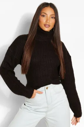 Tall Turtleneck Cropped Sweater