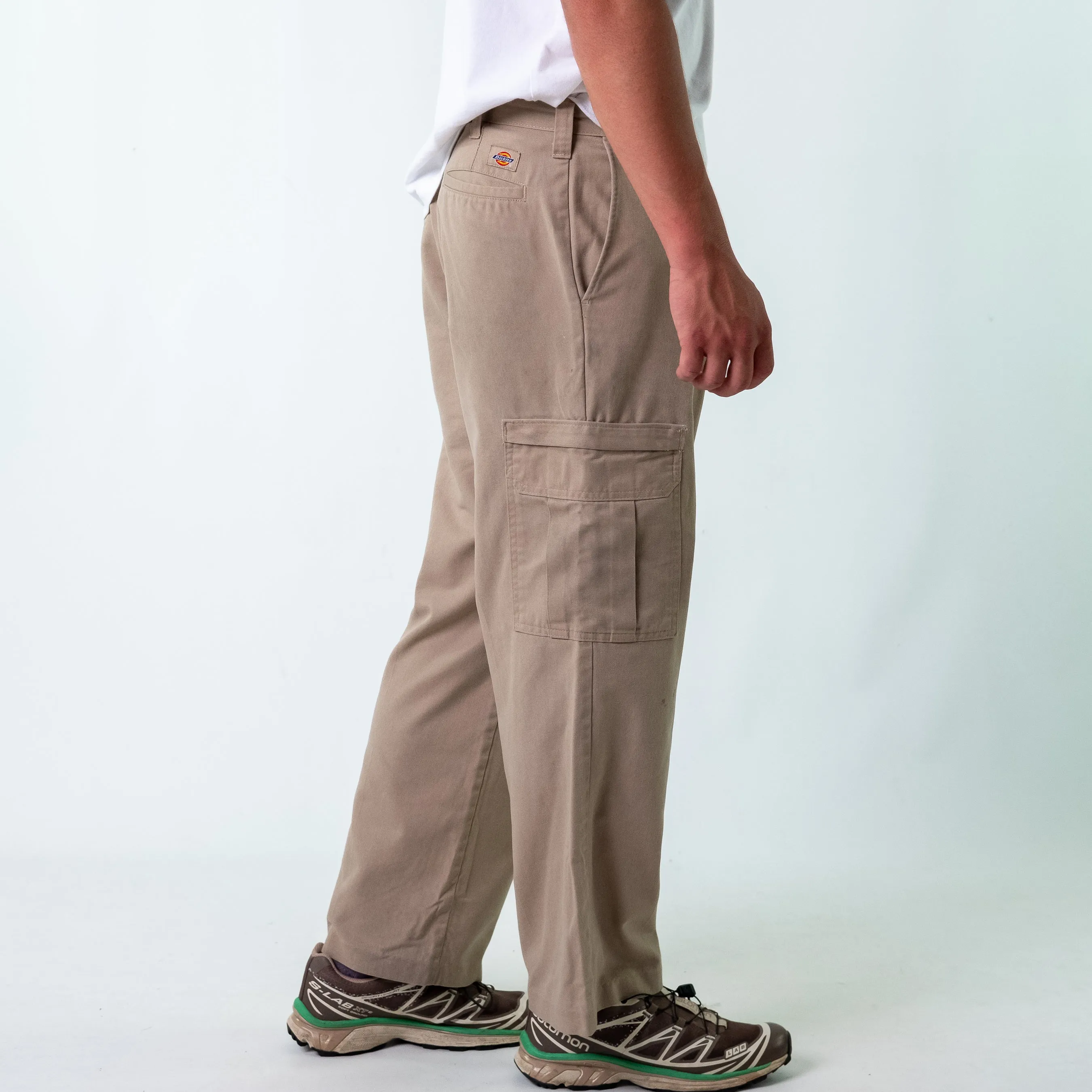 Tan 90s Dickies Woven Cargo Pants Baggy Pants (34x30)