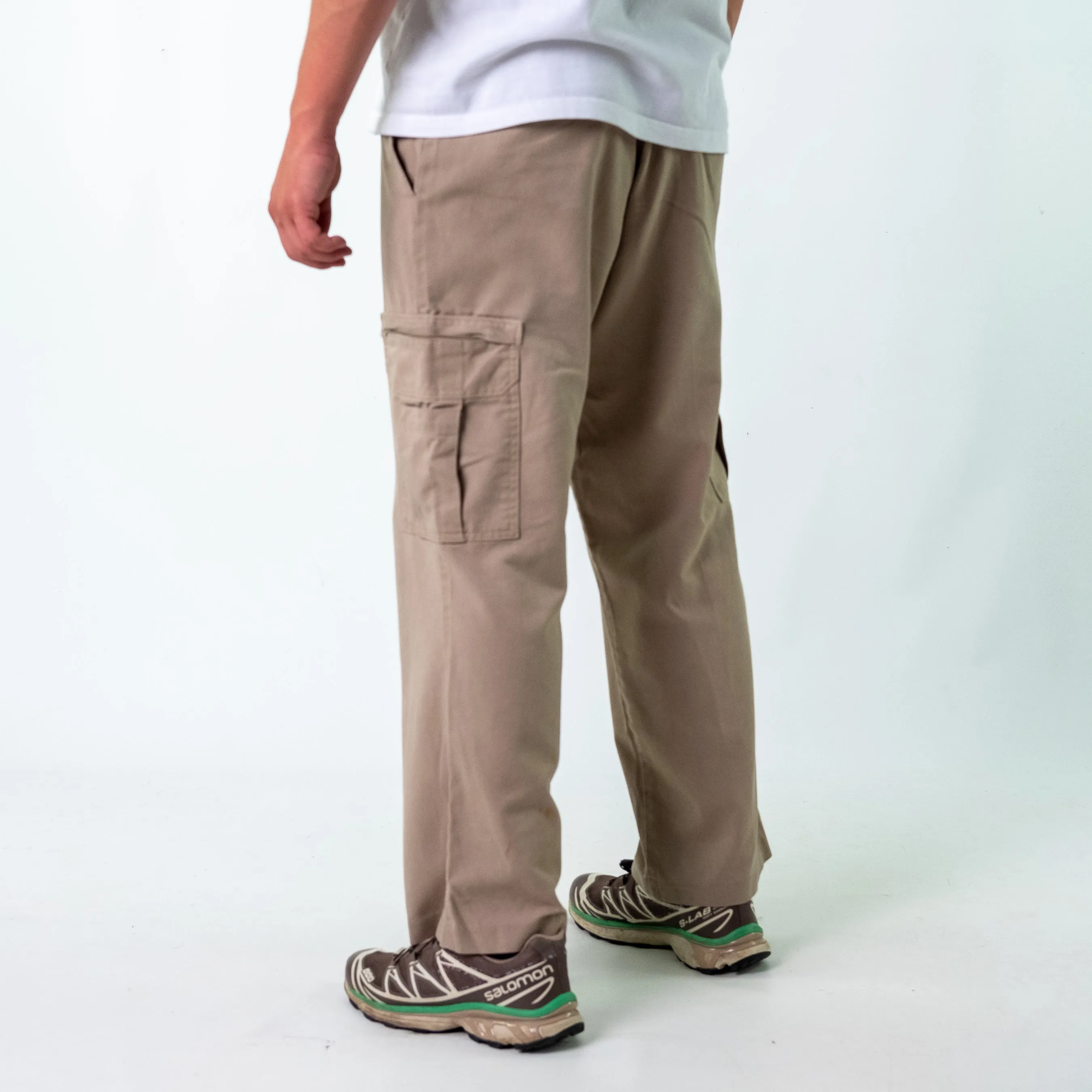 Tan 90s Dickies Woven Cargo Pants Baggy Pants (34x30)