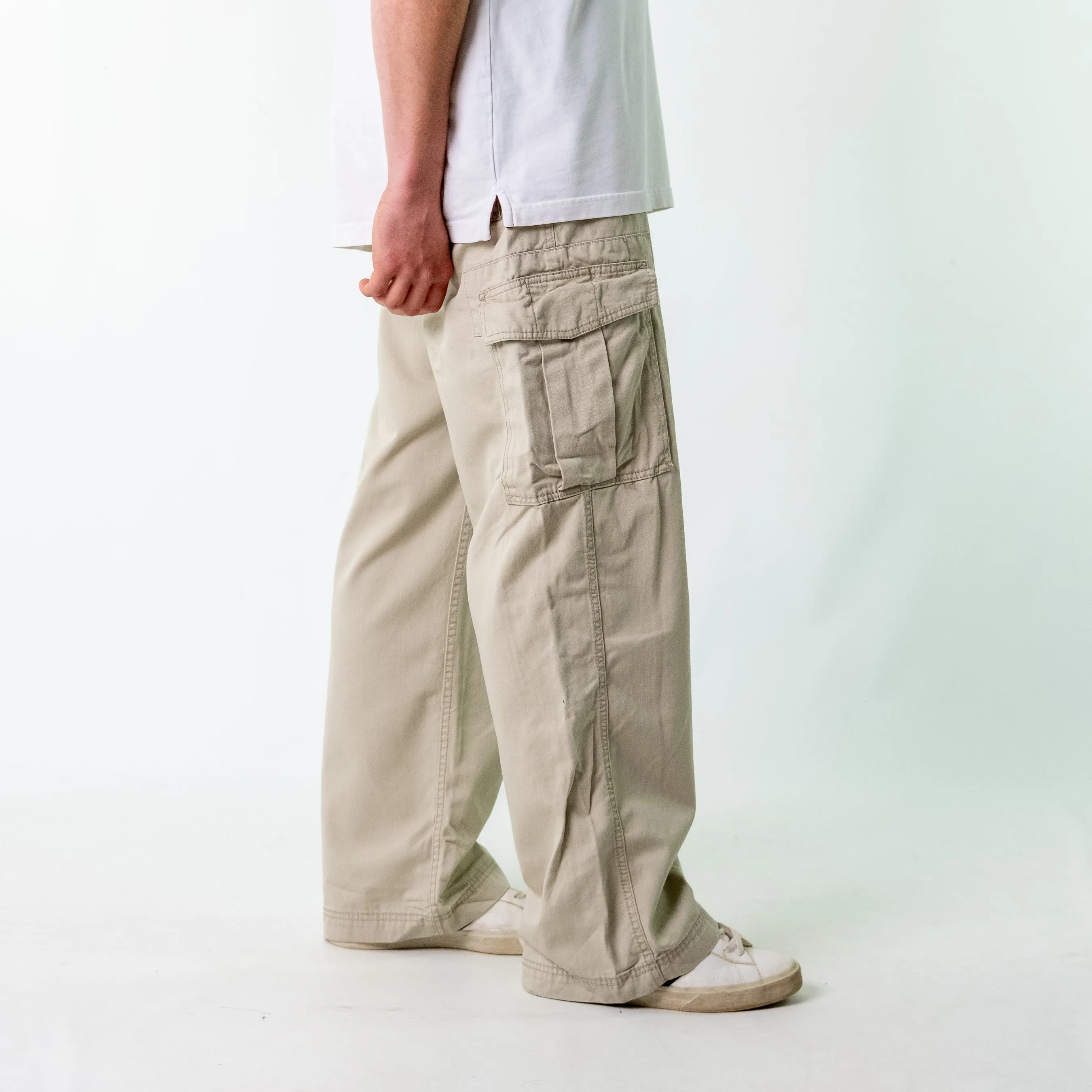 Tan 90s Levi's Woven Cargo Pants Baggy Pants (36x32)