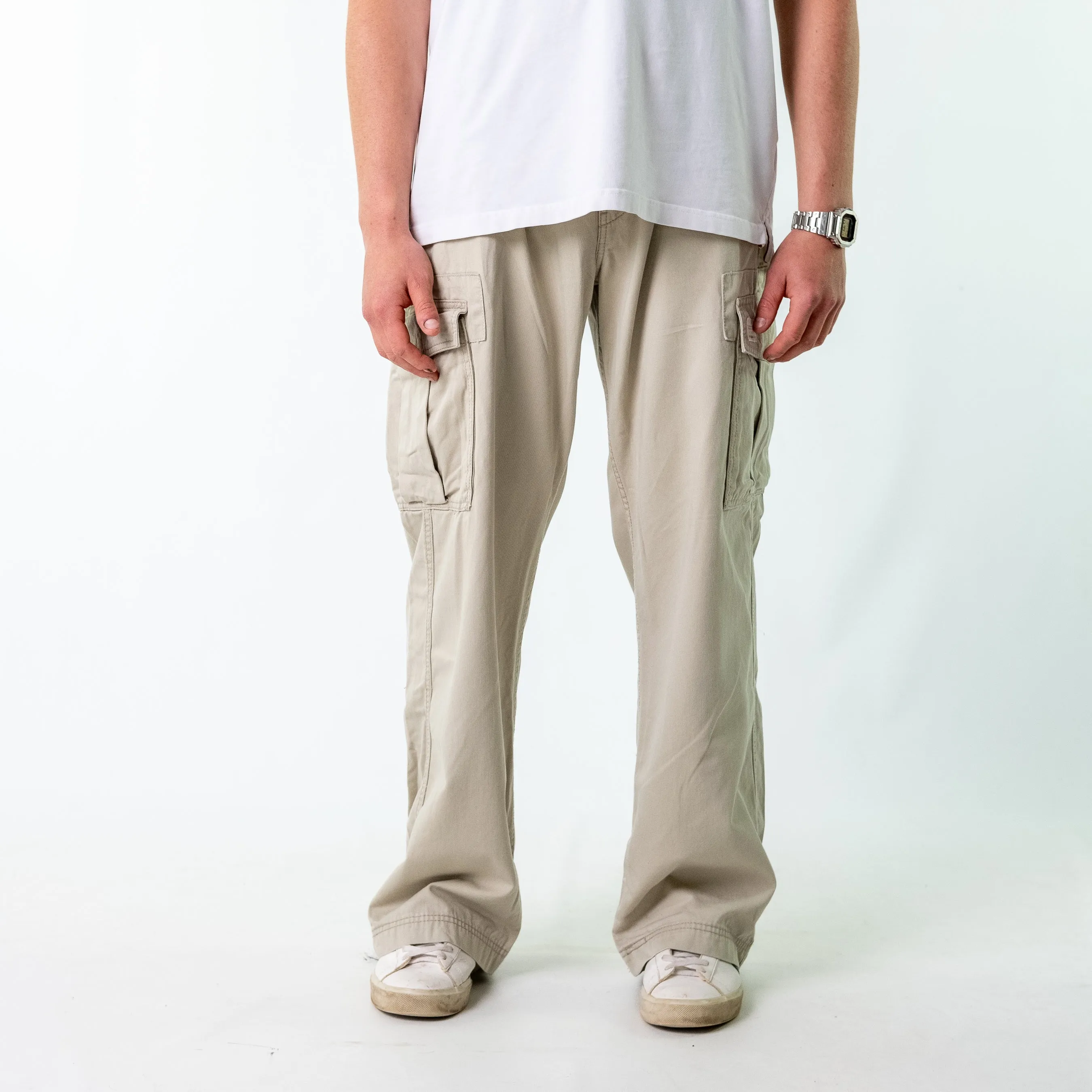 Tan 90s Levi's Woven Cargo Pants Baggy Pants (36x32)