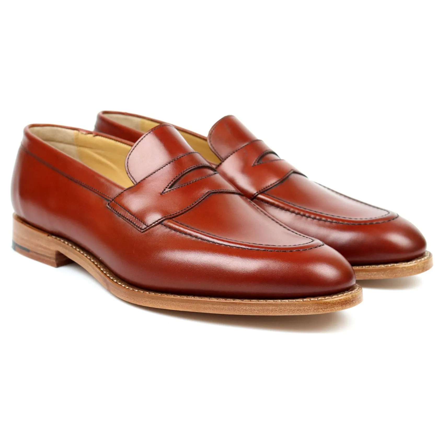 Tan Brown Leather Loafers UK 6.5 / UK 7