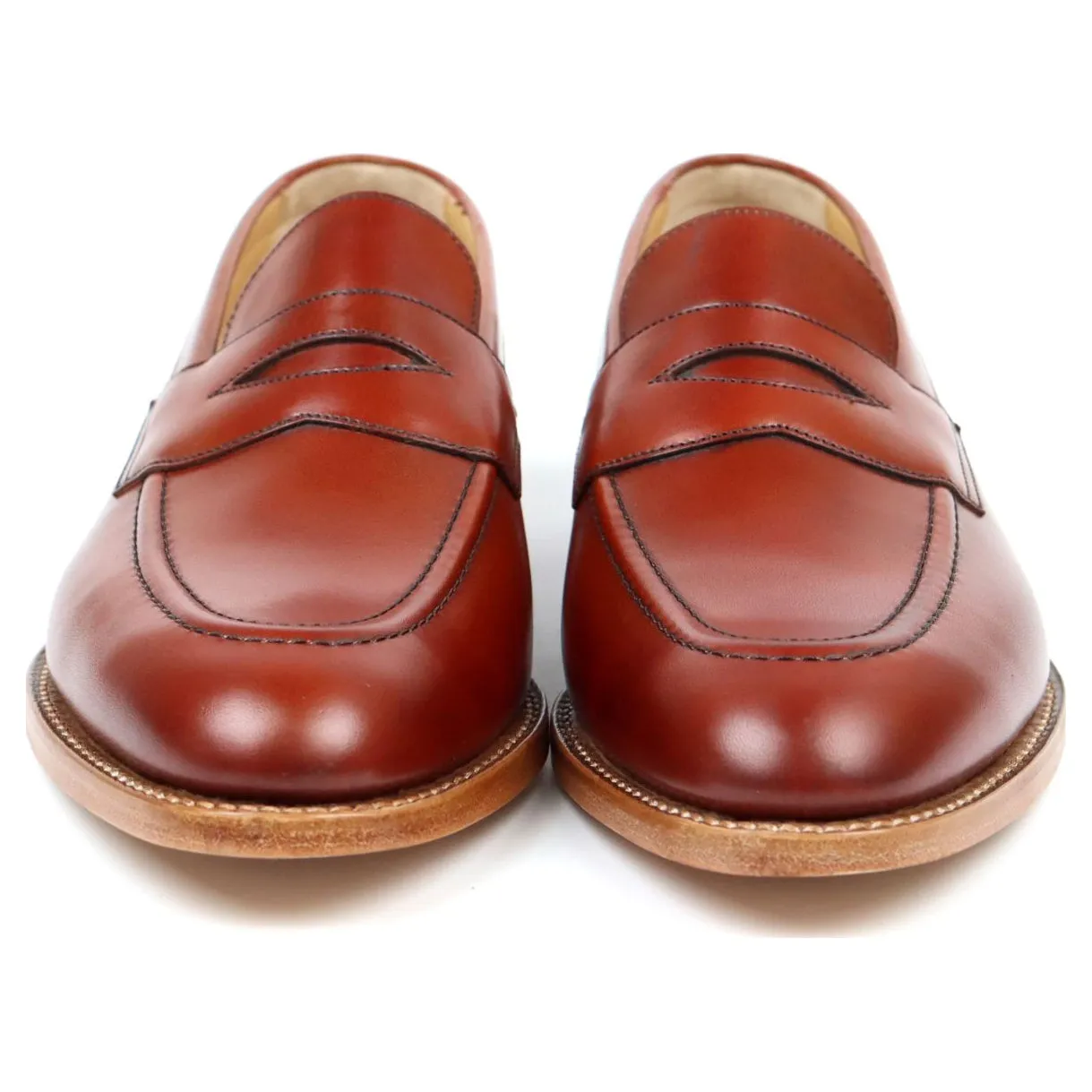 Tan Brown Leather Loafers UK 6.5 / UK 7