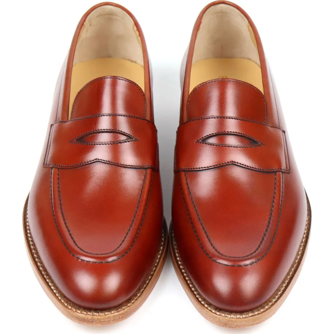 Tan Brown Leather Loafers UK 6.5 / UK 7