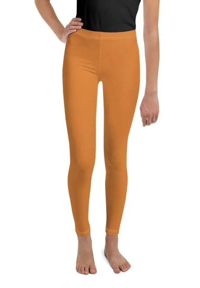 Tangerine Orange Youth Leggings