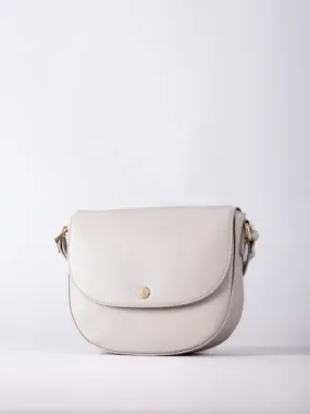 Tarnbeck Leather Saddle Bag in Grey
