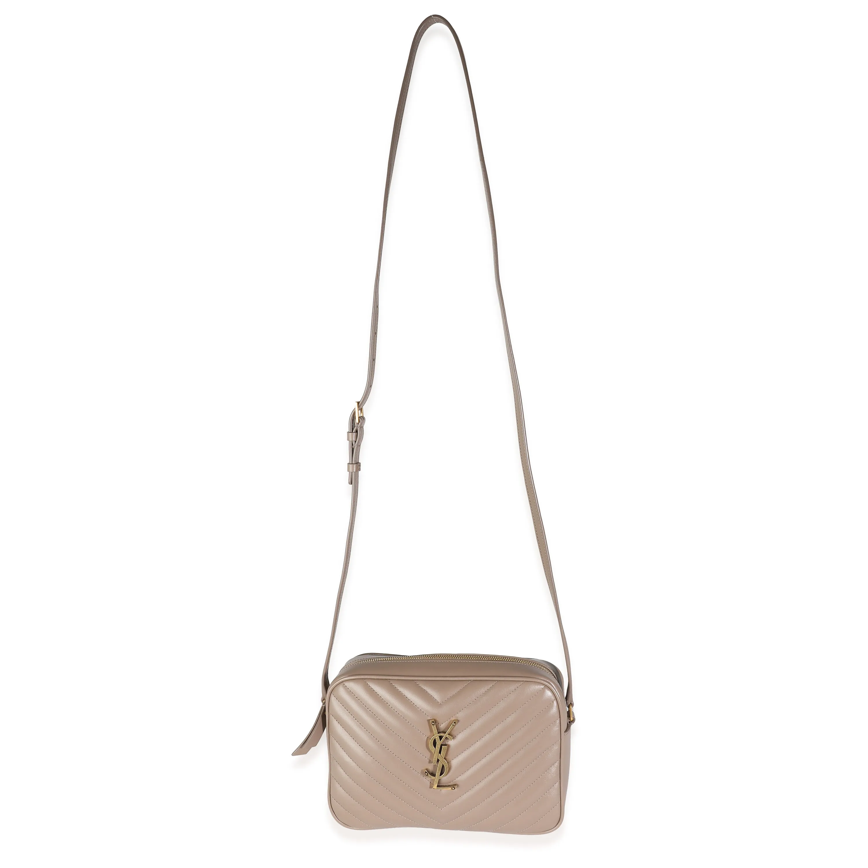 Taupe Matelasse Calfskin Lou Camera Bag