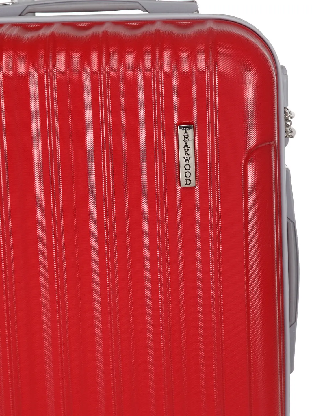 Teakwood Unisex Red Trolley Bag - Medium