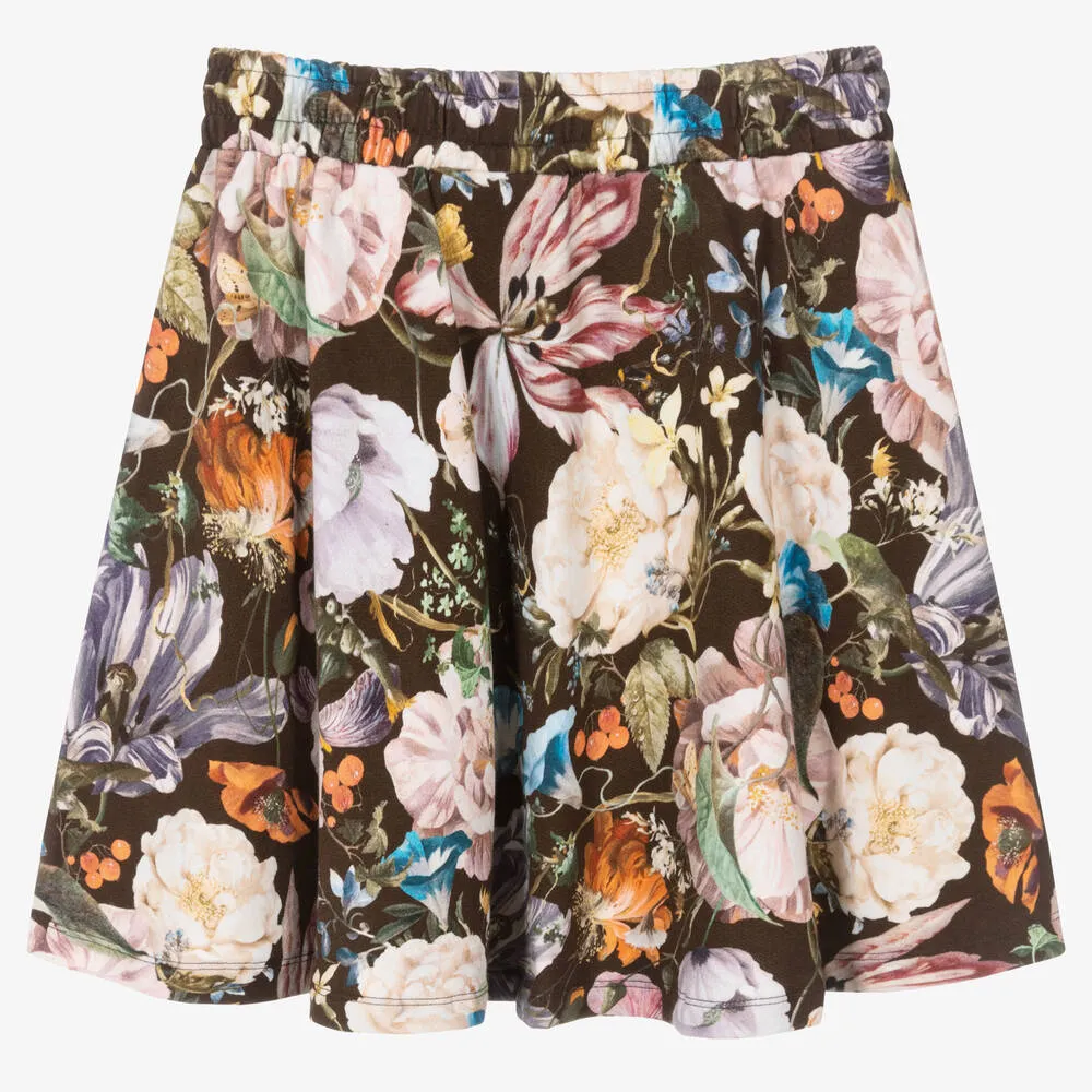 Teen Girls Floral Cotton Skirt