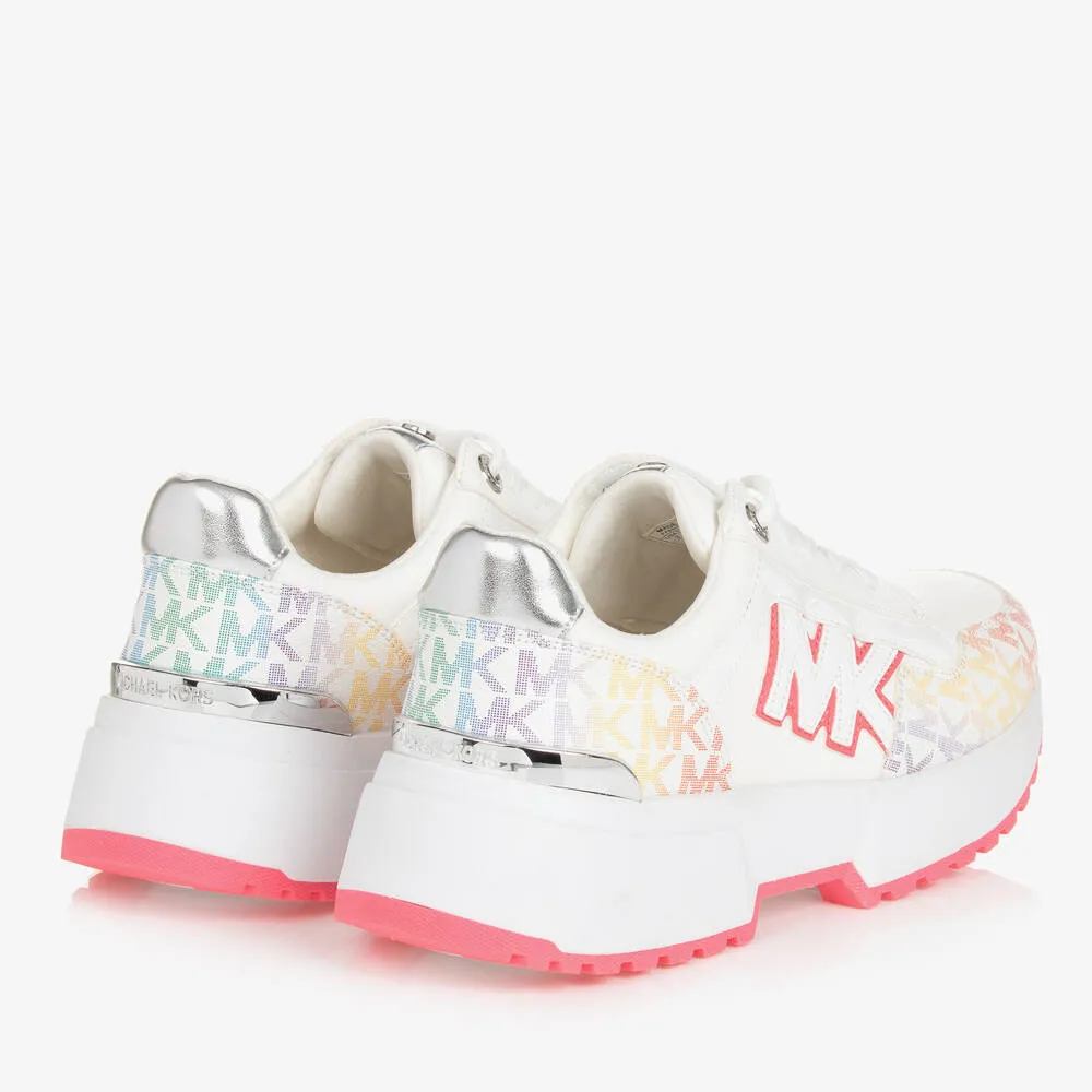 Teen Girls White MK Monogram Trainers