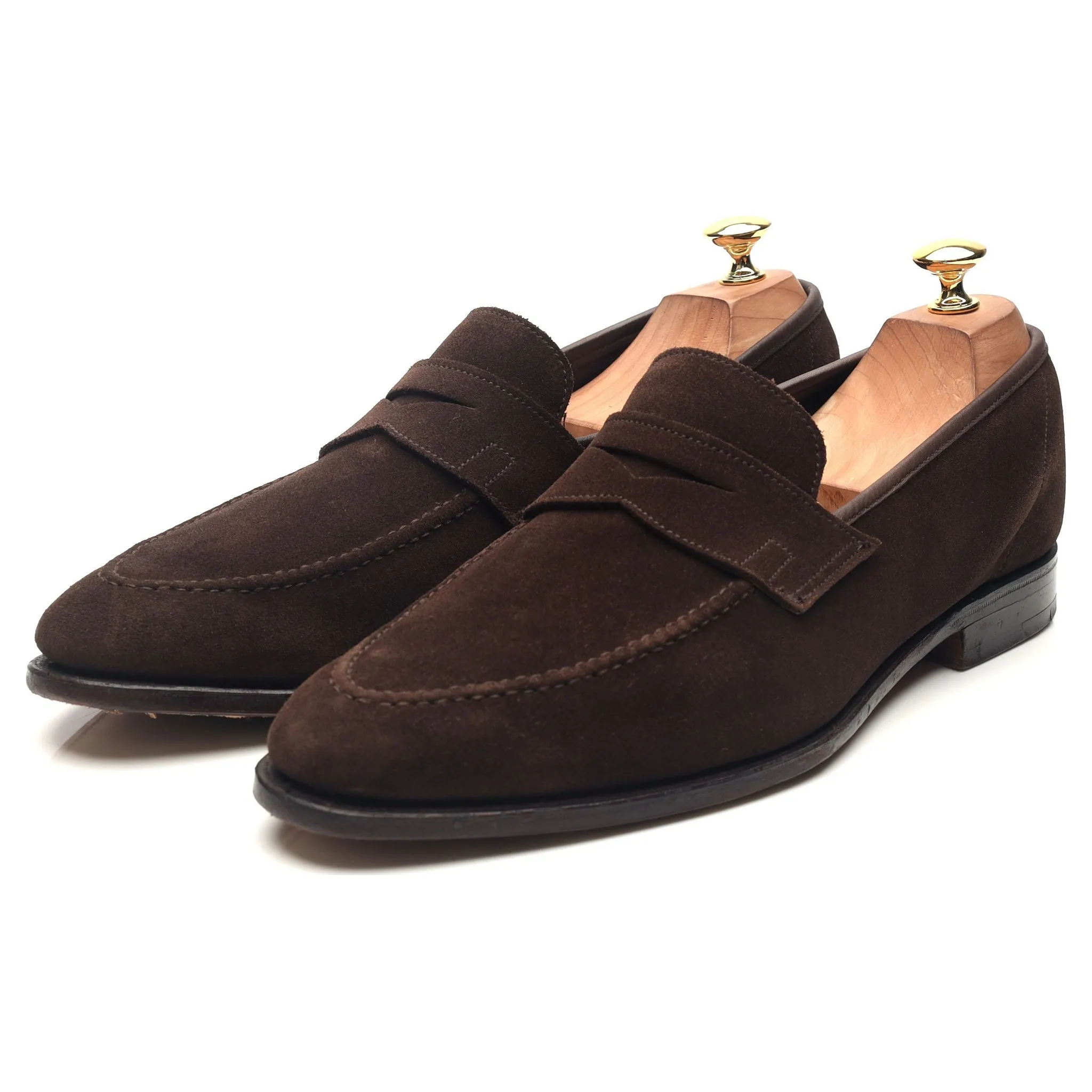 'Teign' Dark Brown Suede Loafers UK 10 E