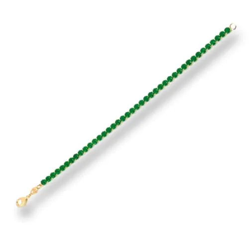 Tennis bracelet in 18kts of gold plated