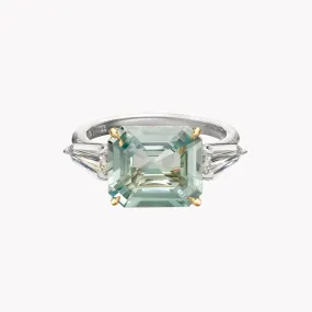 The Aster Seafoam Green Sapphire Ring