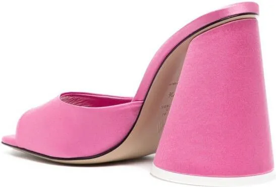 The Attico Luz 105mm satin mules Pink
