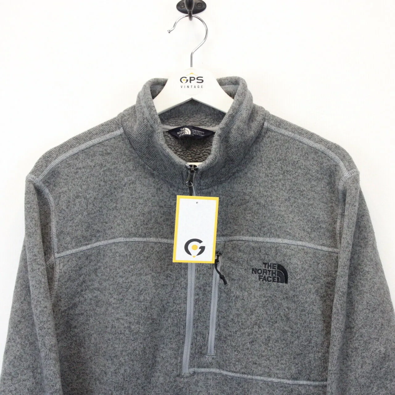 THE NORTH FACE 1/4 Zip Fleece Grey | Large