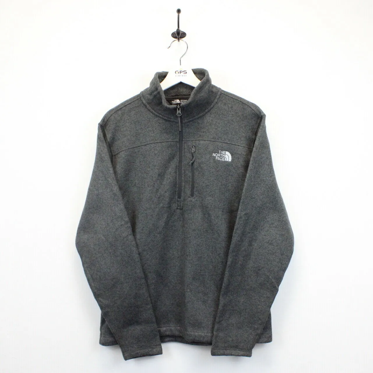 THE NORTH FACE 1/4 Zip Sweatshirt Grey | Medium