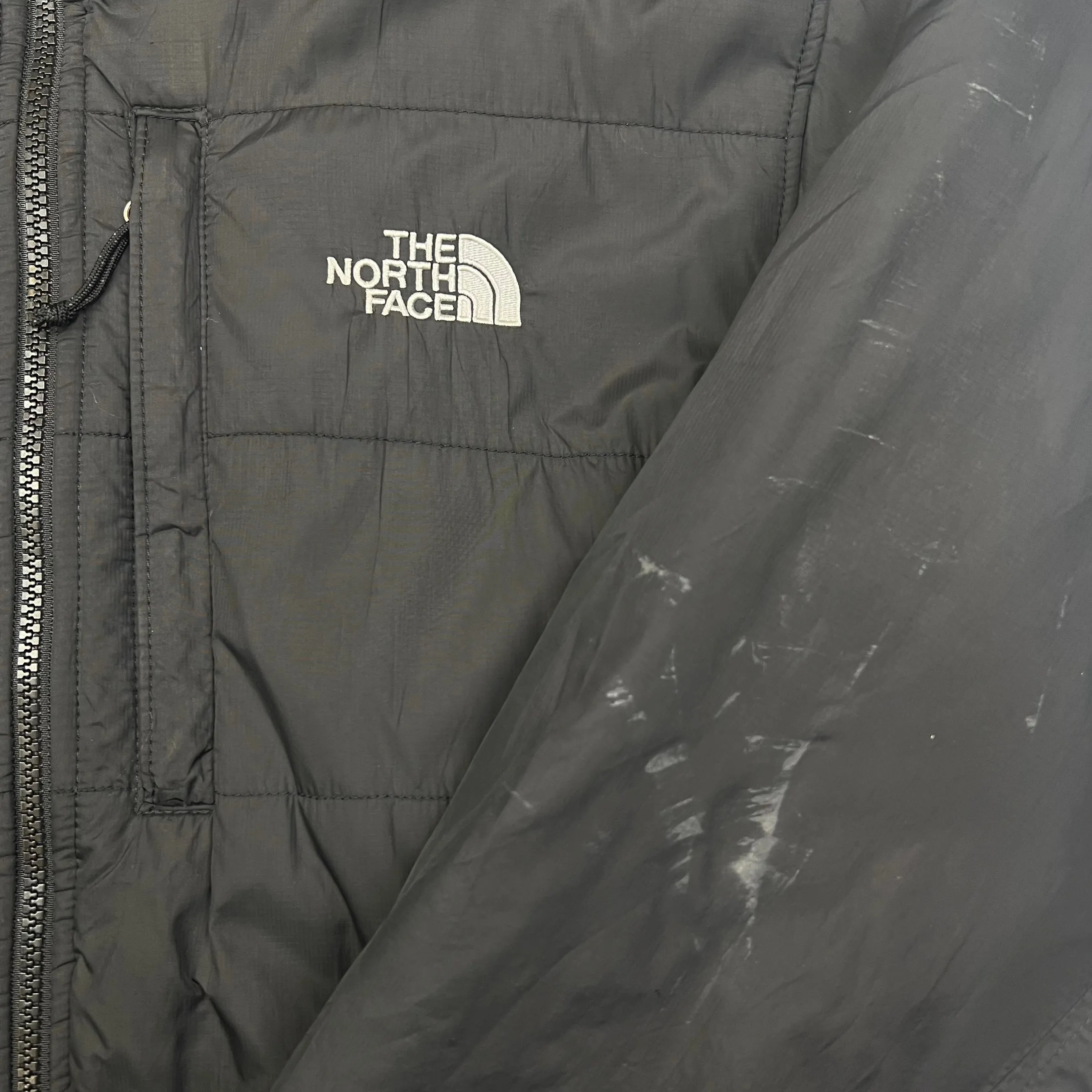 The North Face Black Zip-Up Light Puffer Jacket