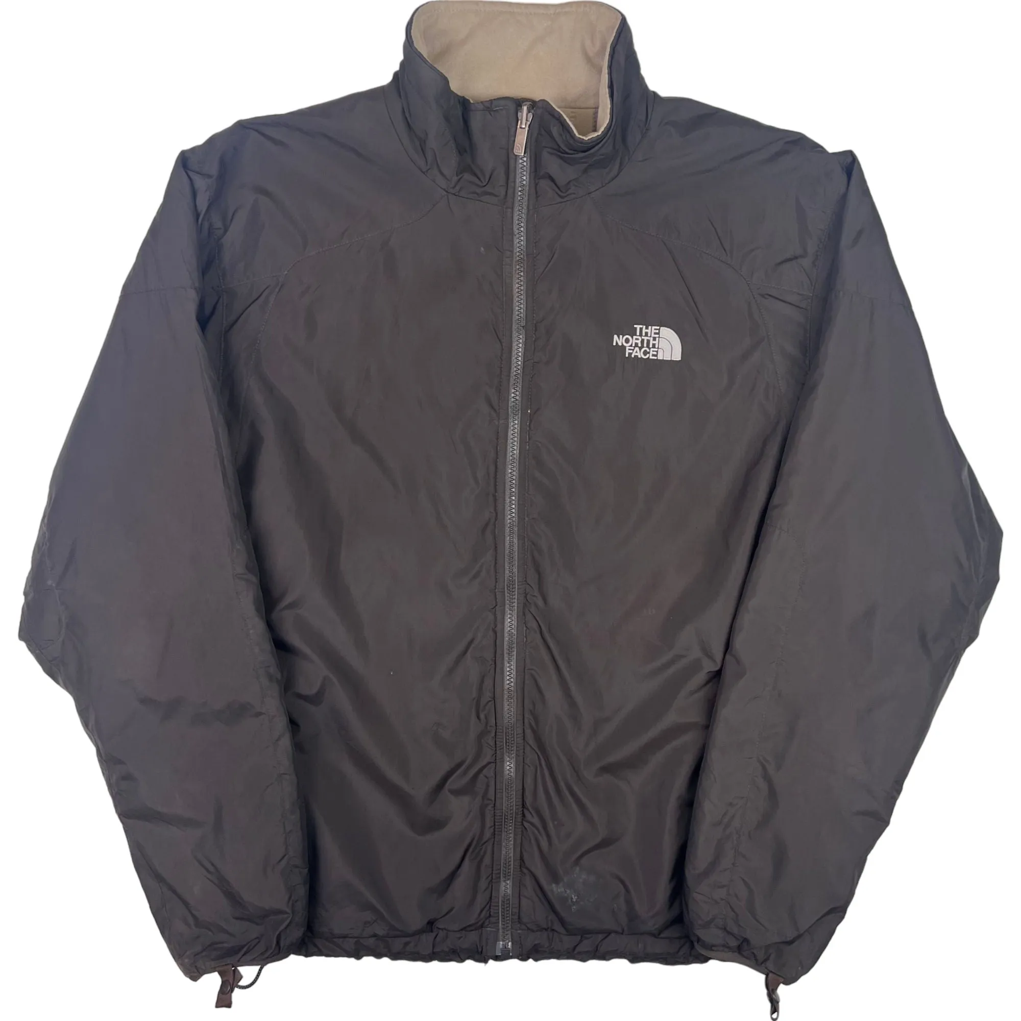 The North Face Fleece Lined Light Puffer Zip-Up Jacket Brown