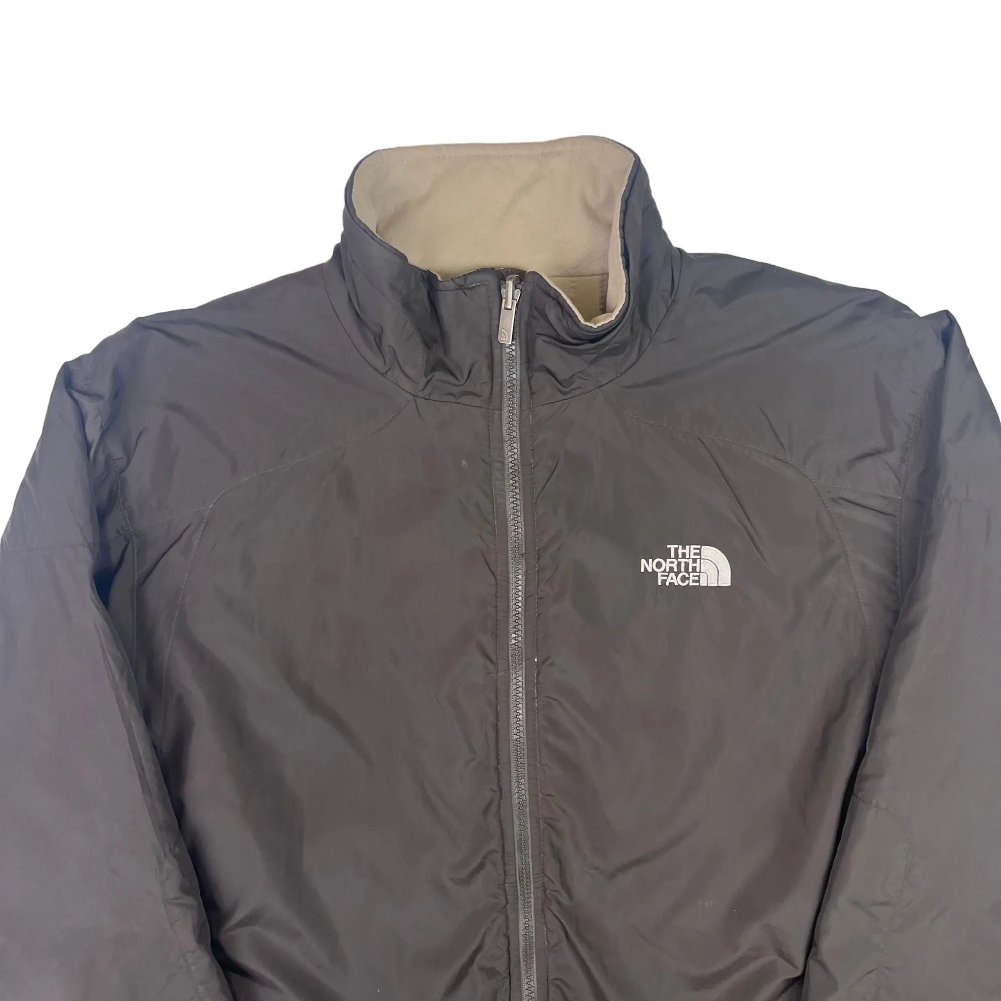 The North Face Fleece Lined Light Puffer Zip-Up Jacket Brown