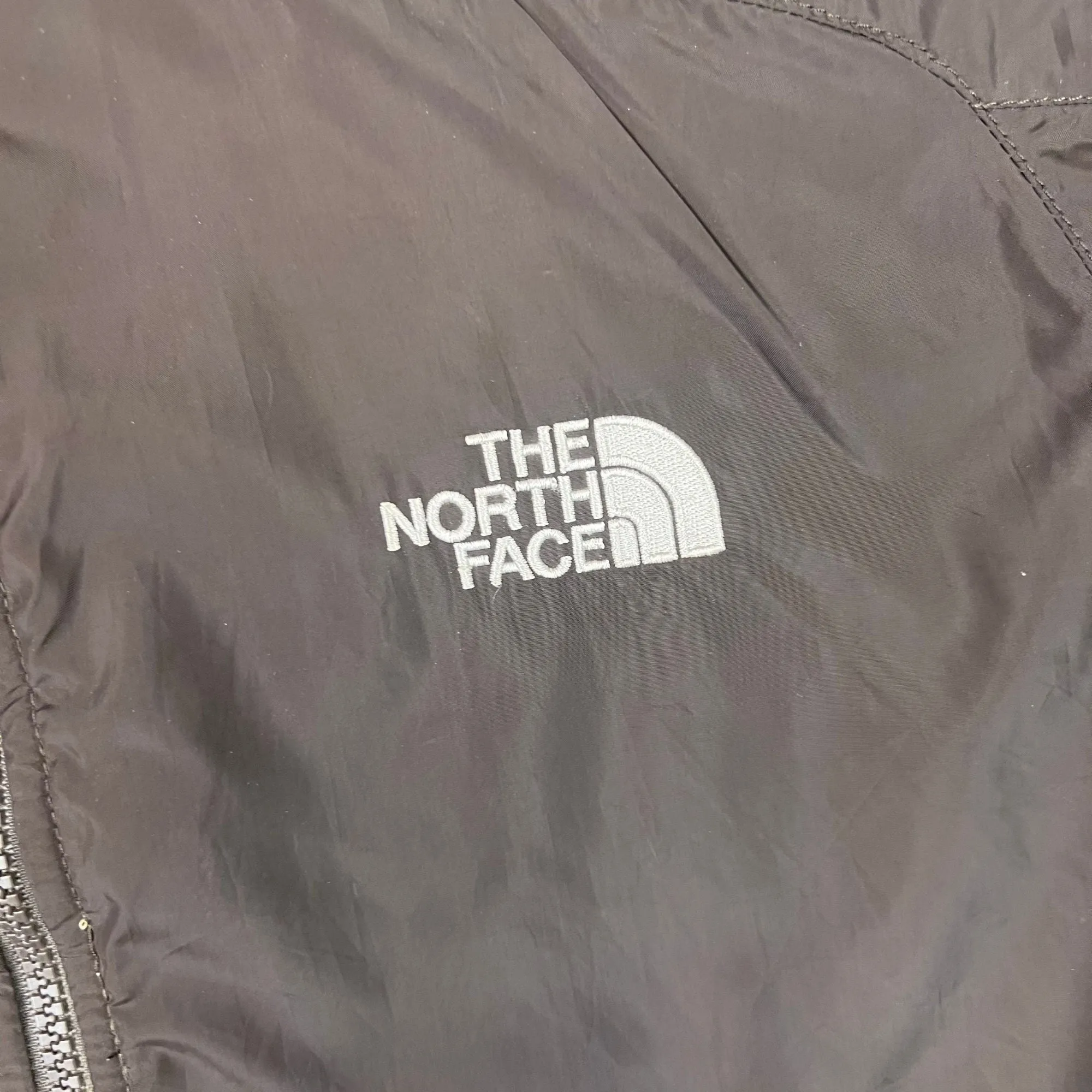 The North Face Fleece Lined Light Puffer Zip-Up Jacket Brown