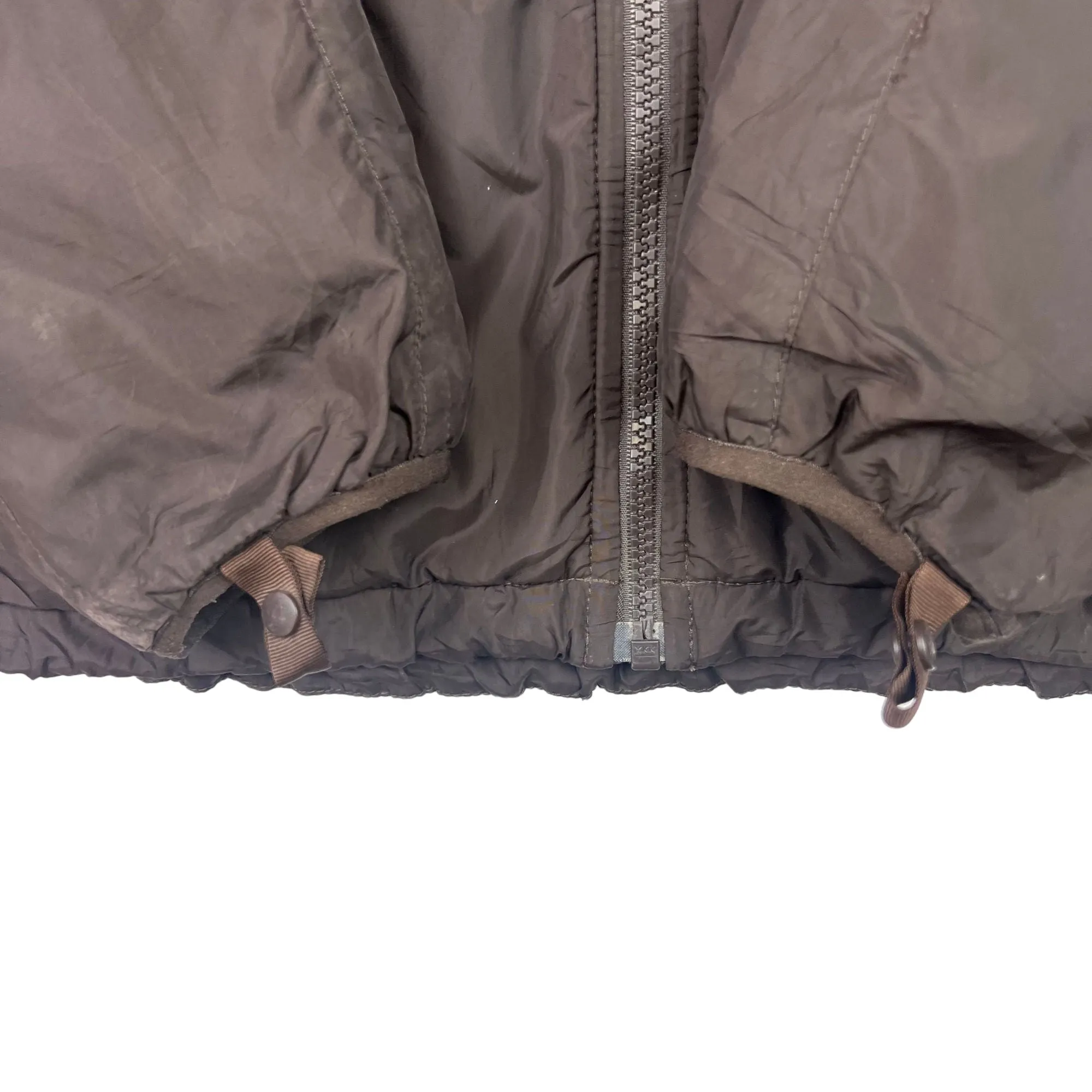 The North Face Fleece Lined Light Puffer Zip-Up Jacket Brown