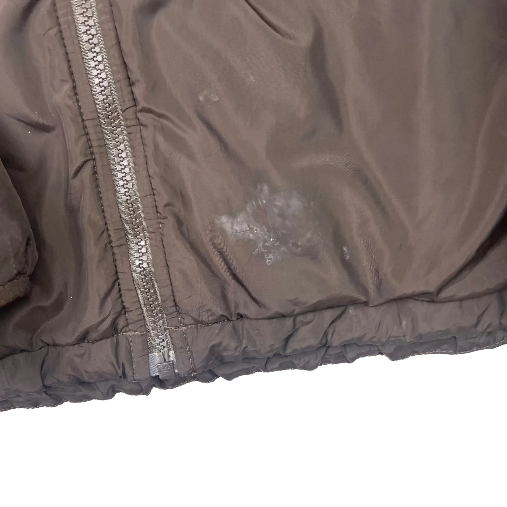 The North Face Fleece Lined Light Puffer Zip-Up Jacket Brown