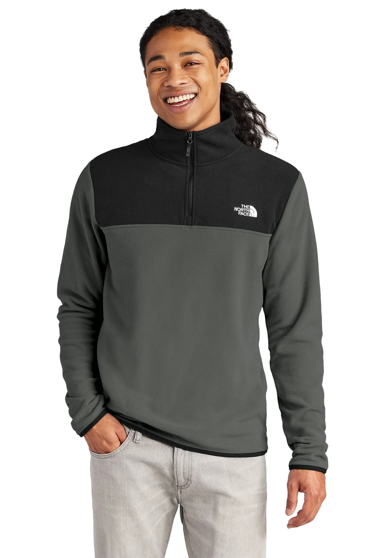 The North Face Glacier Custom Fleece 1/4 Zips, Asphalt Grey