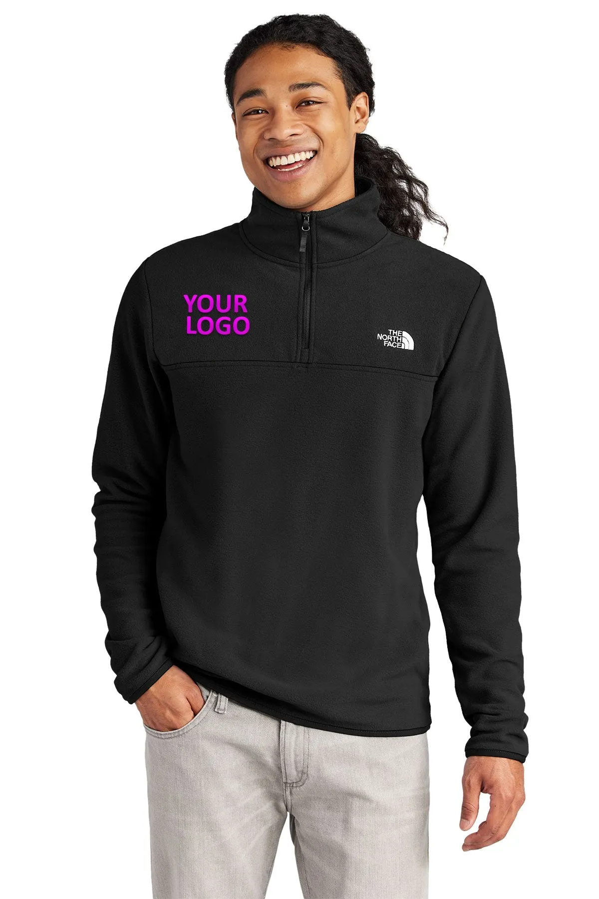 The North Face Glacier Custom Fleece 1/4 Zips, Black