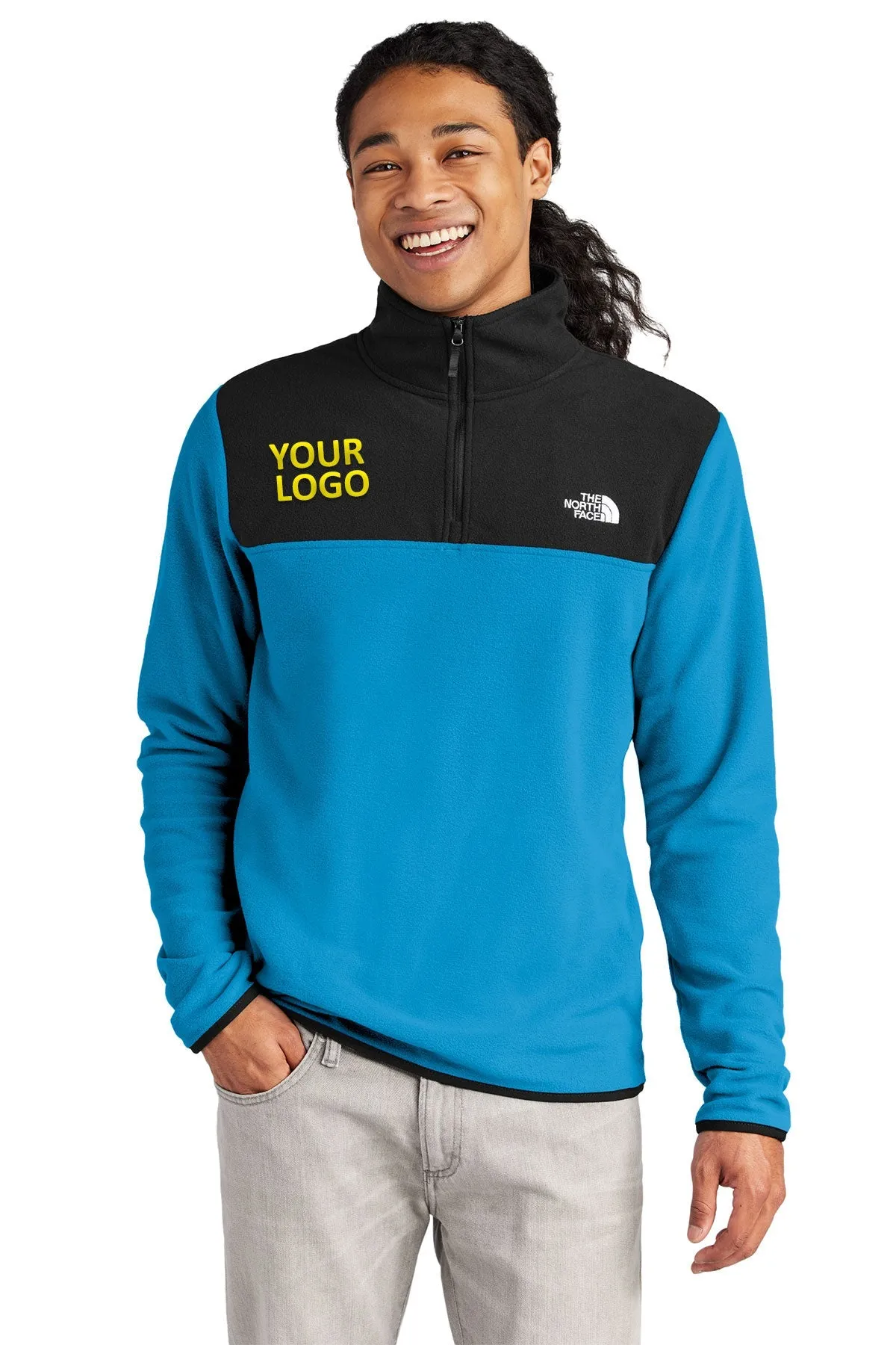 The North Face Glacier Custom Fleece 1/4 Zips, Hero Blue