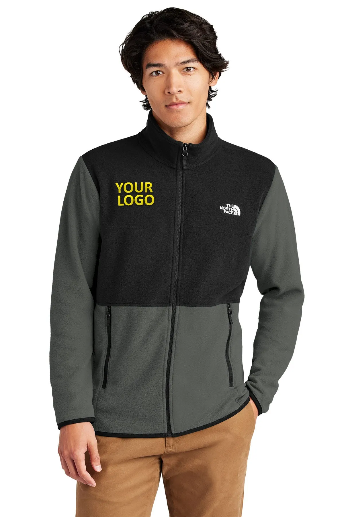 The North Face Glacier Custom Fleece Jackets, Asphalt Grey