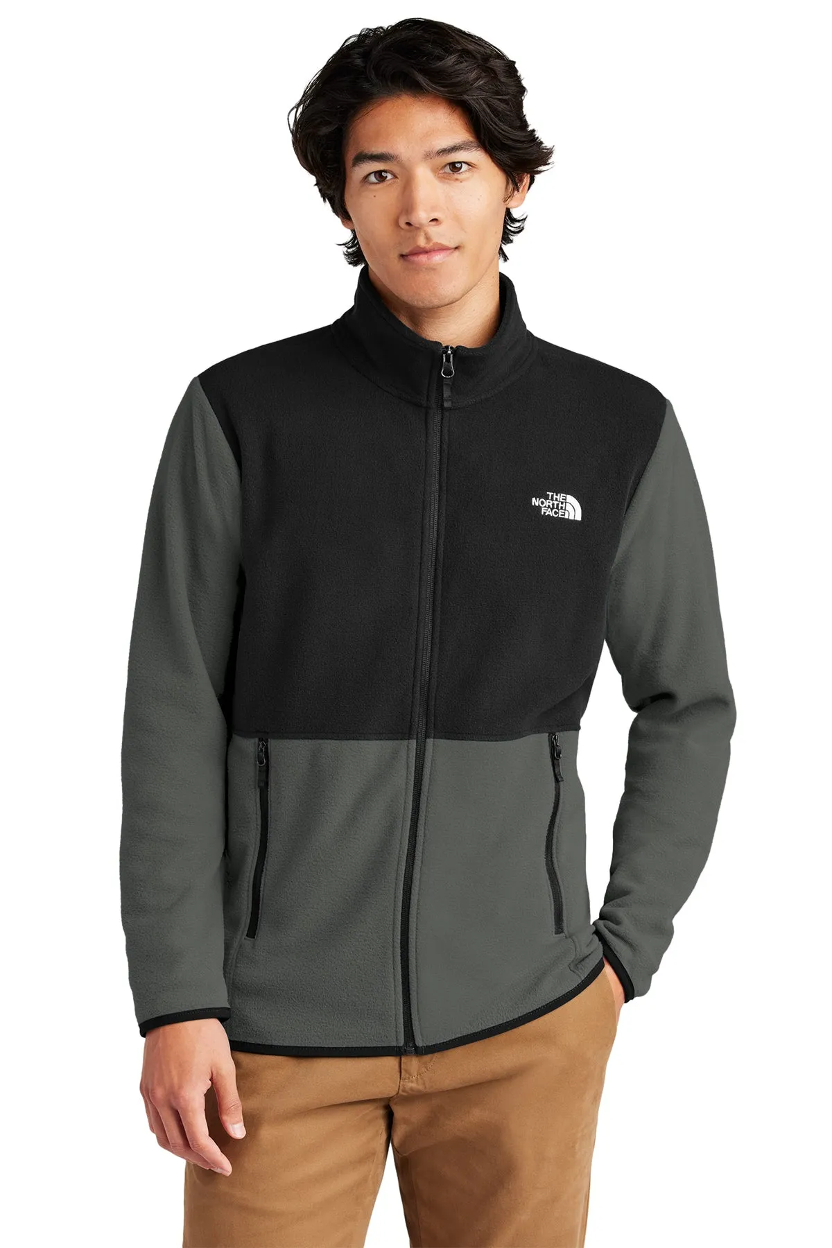 The North Face Glacier Custom Fleece Jackets, Asphalt Grey