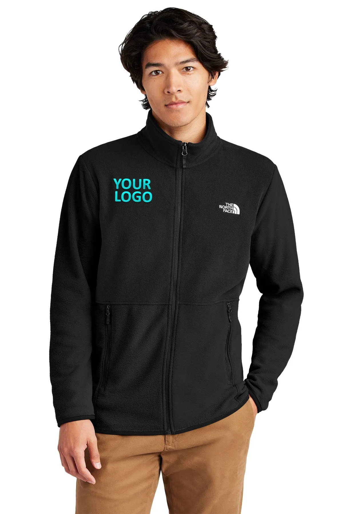 The North Face Glacier Custom Fleece Jackets, Black