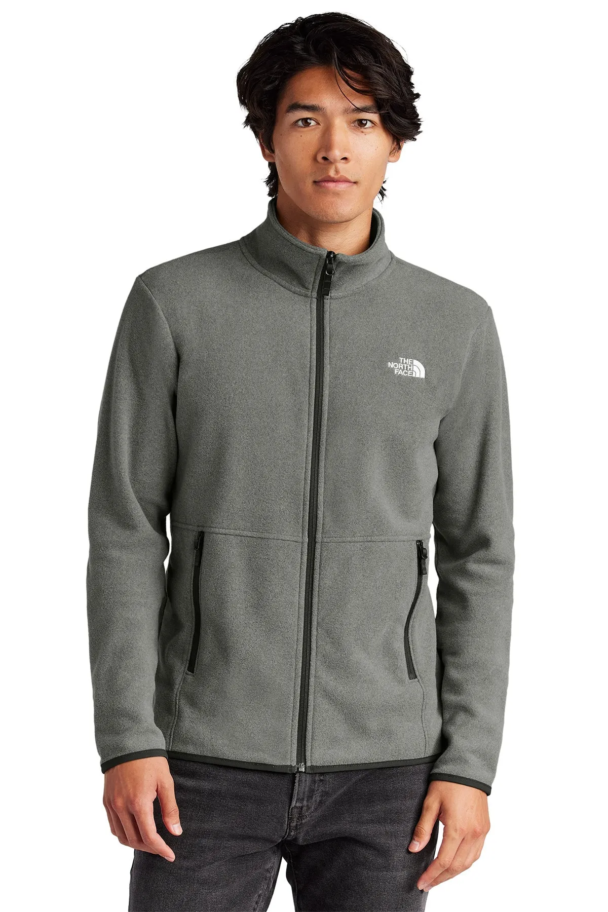 The North Face Glacier Custom Fleece Jackets, Medium Grey Heather