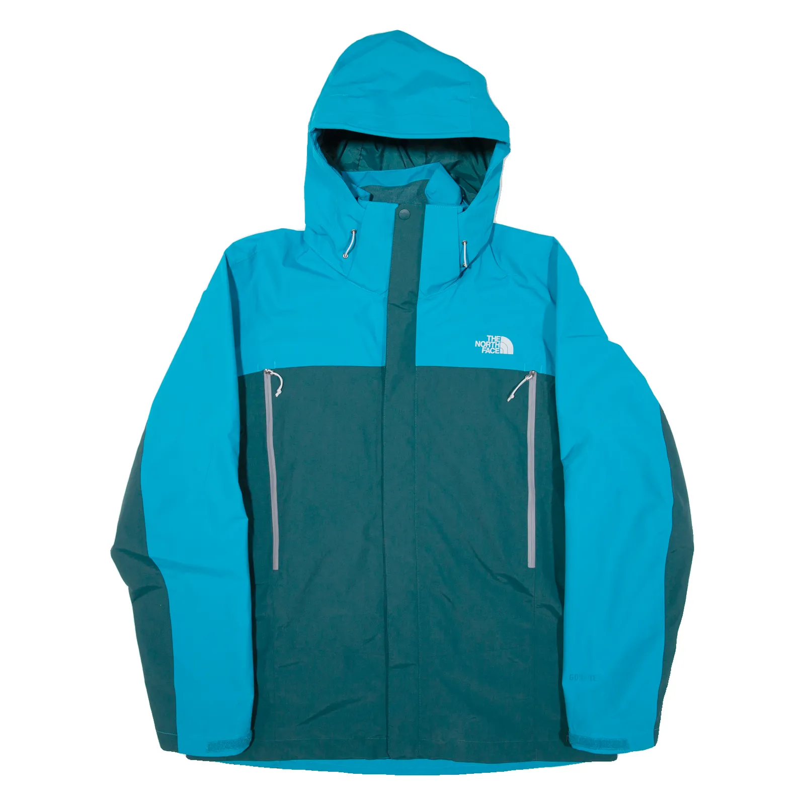 THE NORTH FACE Gore-Tex Mens Rain Jacket Blue Nylon Hooded XL