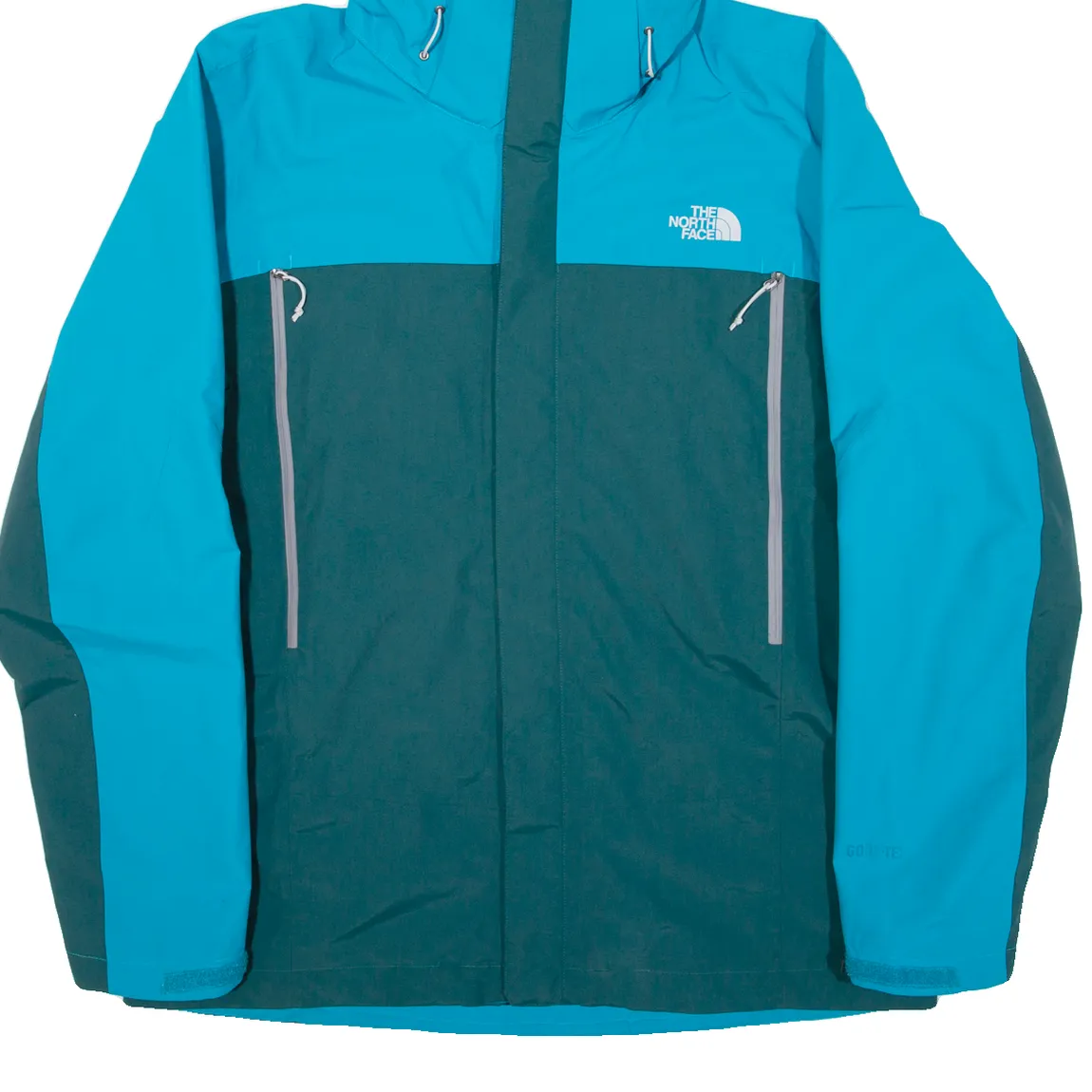 THE NORTH FACE Gore-Tex Mens Rain Jacket Blue Nylon Hooded XL