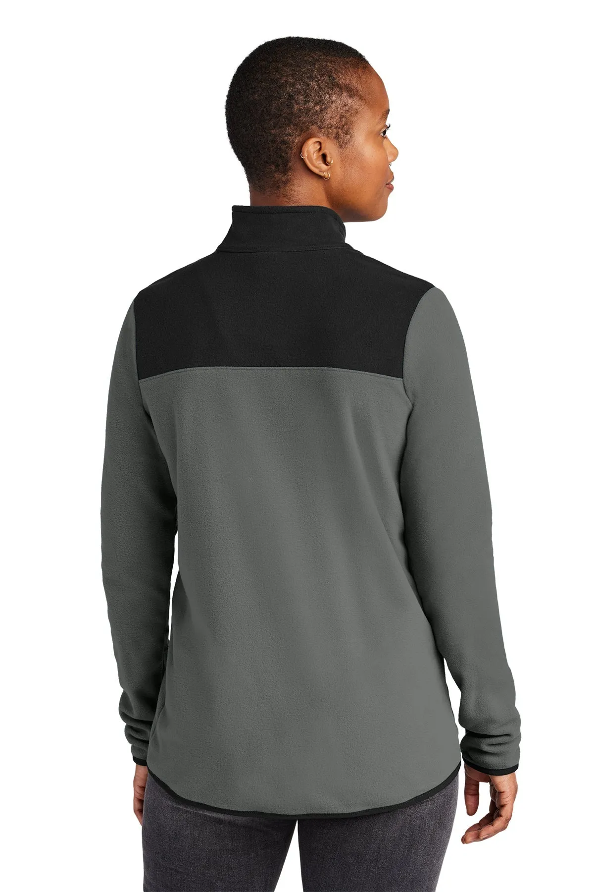 The North Face Ladies Glacier Custom Fleece 1/4 Zips, Asphalt Grey