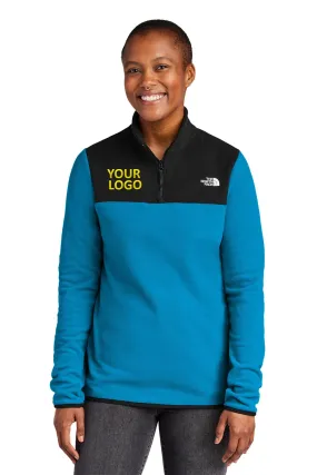 The North Face Ladies Glacier Custom Fleece 1/4 Zips, Hero Blue