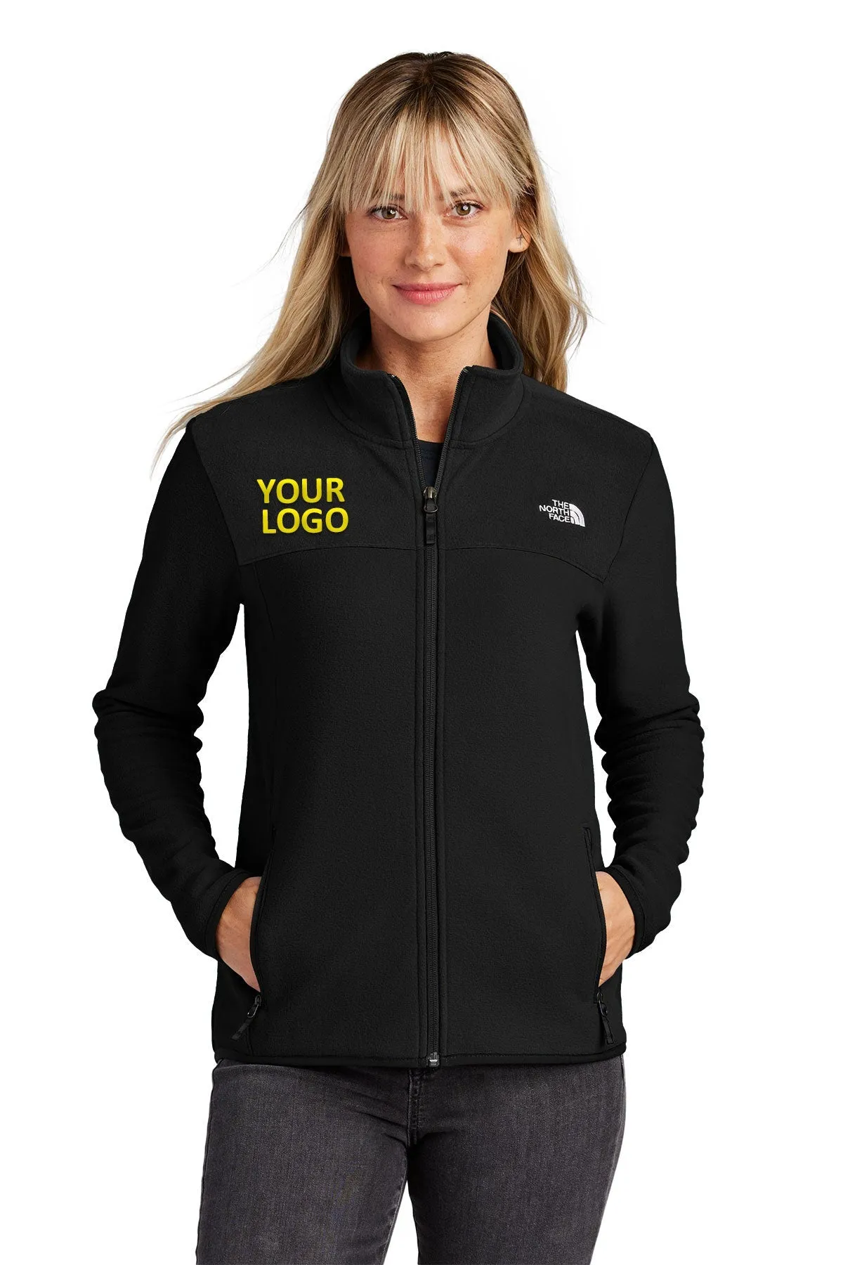 The North Face Ladies Glacier Custom Fleece Jackets, Black